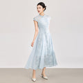 100% Mulberry Silk Long Dresses 2025 Woman Summer Green Mermaid Dress New Arrivals Party Dresses Women Clothing