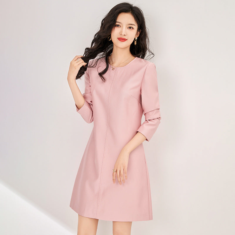 Women's Summer Dress Solid O Neck Half Sleeve Office Lady Party Dress Korean Style Short Dress Chic Vestidos
