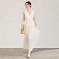 Summer New High end Style Celebrity and Royal Sister Small Fragrance Style Suit Vest+Pants Two Piece Set