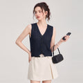 Elegant Short Knitted Vest Backless Design Sweet And Spicy Style Korean Fashion Breathable Casual Wear for Women Summer