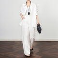 High-End Cotton Linen Women's Casual Shirt Summer Fashion Retro Linen Sun Protection Loose Feelings Matching Set