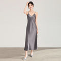 Summer New Women's 100% Mulberry Silk Satin Nightdress Heavy 19mm Silk Long Halter Suspender Skirt