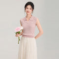 Soft Skin-Friendly Style Ice Silk Knitted Top Design Sensation Summer New Fashion Slimming Versatile Quality Commute