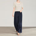 High Waist Draped Silk Cotton Casual Loose Long Pants Pear Shape Commute Comfortable Women's Fashion Korean Style Straight