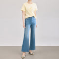High Waist Stretchy Women's Jeans Slim Straight Flared Denim Pants Comfortable Casual Loose Fit Jeans Versatile for All