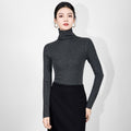 Warm Thickened Double-Faced Velvet High Collar Long Sleeve Base Shirt Women's Autumn Winter Inner Wear Shiny Top