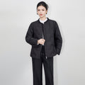 Women's Winter Quilted Padded Jacket Vintage Long Sleeve Stand Neck Ladies Parkas Short Warm Cotton Female Coat