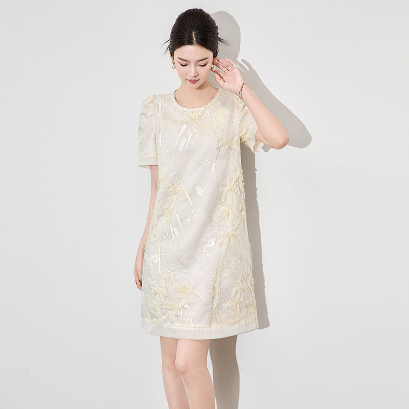 Women's Sequin Mini Dress Summer Evening Casual Woman Short Dresses New Collection Embroidered Clothing