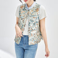 Spring Women's Vest Elegant Jacquard Frog Button Sleeveless Color Contrast All-Match Fashion Ladies Waistcoat
