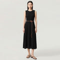 Fashionable Sleeveless High Waist Vest Long Skirt round Neck Design South Oil Work New Arrival Elegant Commute