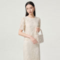 Elegant White Lace Top And Skirt Set French High Quality Luxury Two-Piece Women's Outfit Floral Pattern Polyester Commute Style