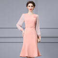 Women Dress High End Exquisite Dress For Women's Spring New Elegant Mature Lace Up Slimming Fishtail Dresses