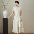 Young Girl's Dress Elegant Ladylike Style Summer Short Sleeve Daily Wear Love Feeling New Chinese Style