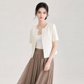 Casual Short Style Women's Blazer Jacket Thin High-End Summer Two-Piece Set Small Size Suit Vest Skirt Elegant Commute Style