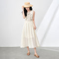 95% Mulberry Real Silk Dress Women's Clothing Temperament Commuter Solid Sundress Female Elegant Sleeveless Dress