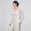 Solid Slim Knit Cardigan for Women Spring Summer New V Neck Long Sleeve Spliced Button Outerwears
