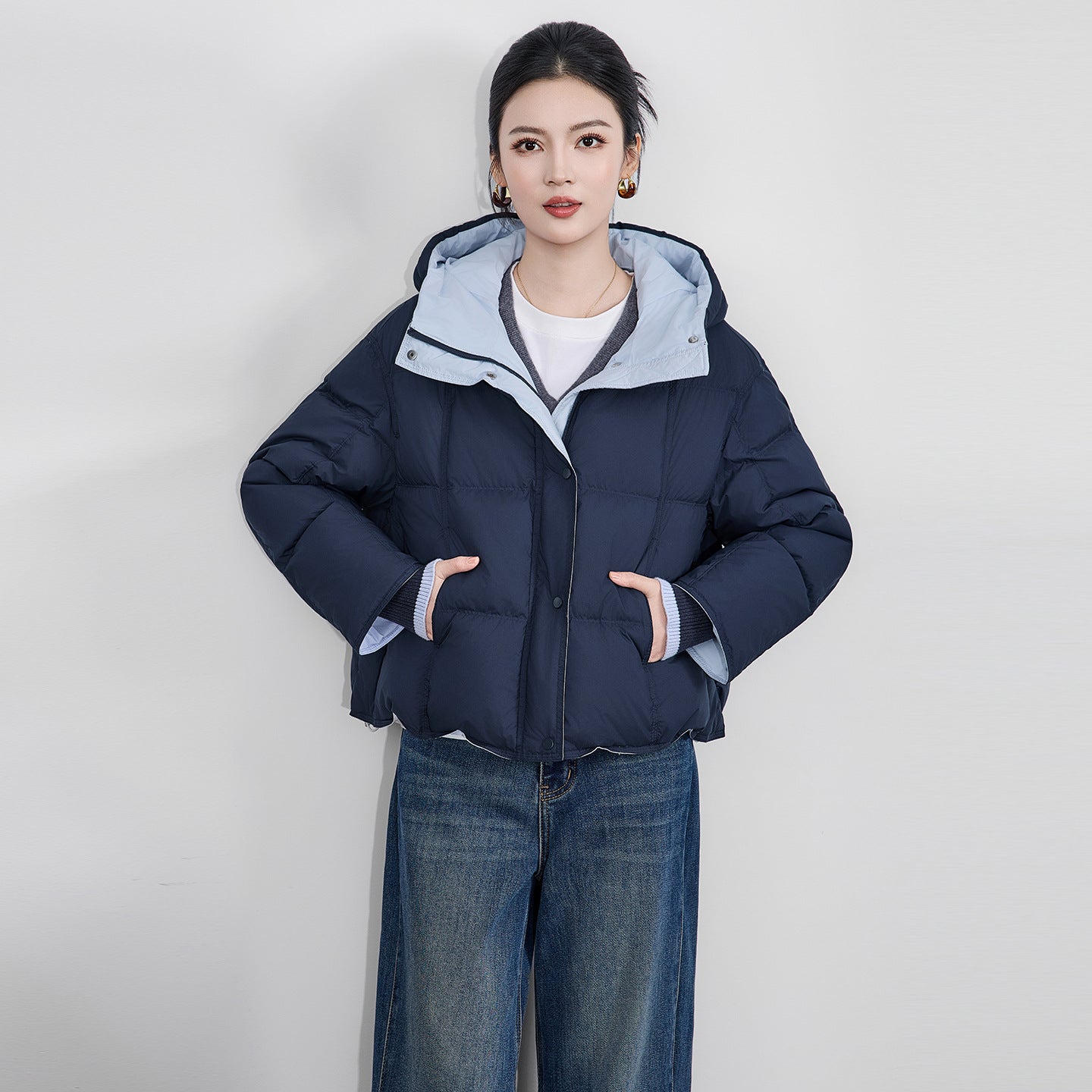 Women's Models Autumn Winter Tops Jacket Down Coat Duck Down Short Thickened Warm Personalized Comfortable Soft Niche Versatile