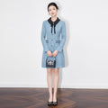 French Style Petite Elegant Lady Dress Slimming Autumn Winter New Arrival High Waist Long Sleeve Midi Skirt Polka Dot Pattern
