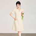 Summer Dress Clearance Spring Non-refundable Non-exchangeable Any Questions Please round Neck Short Sleeve High Waist Dress