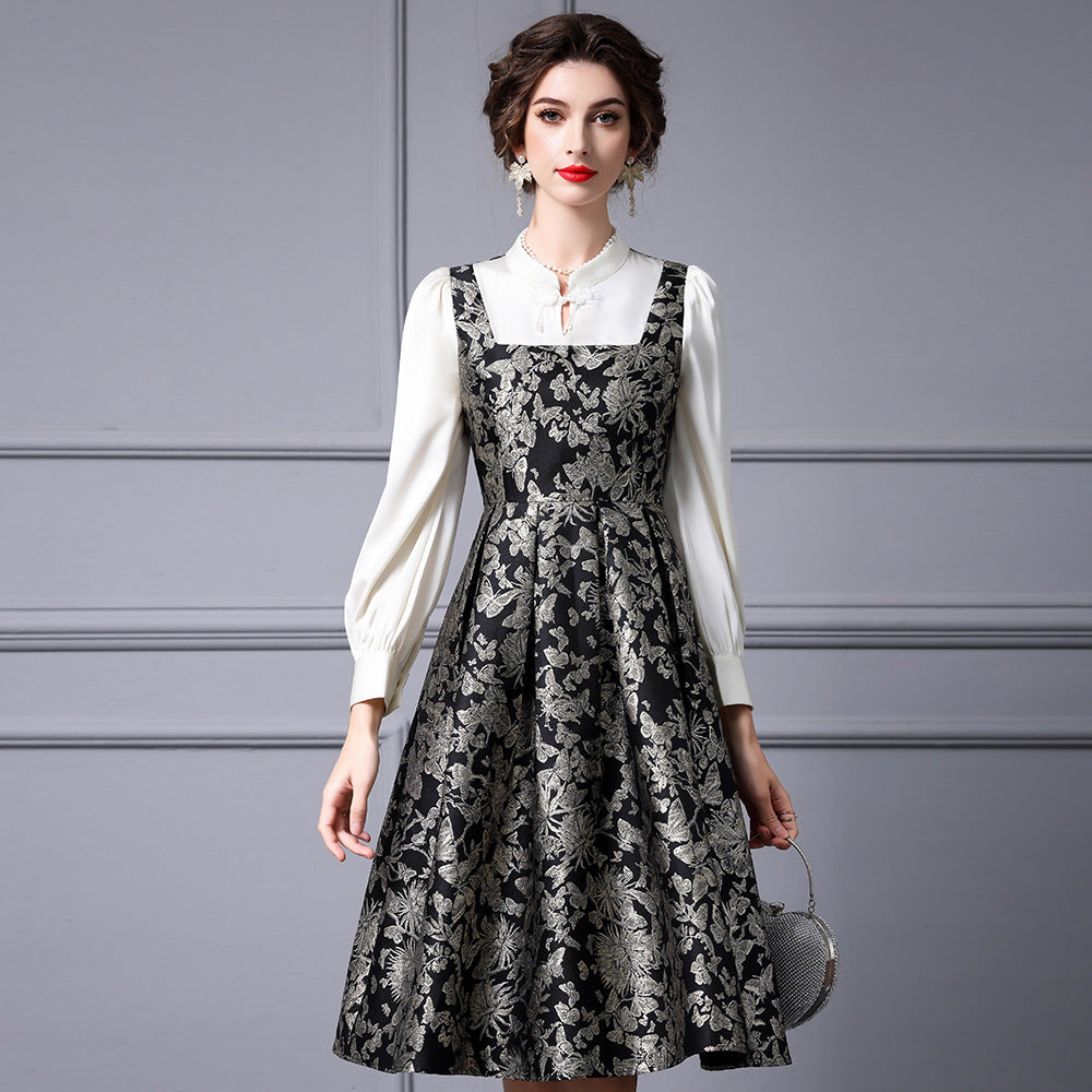 Luxury Black Jacquard Dress Bodycon with Belt Square Neck Elegant Womens Dresses Evening Party Sleeveless Summer Vestidos