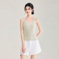 Fashion V-Neck Sleeveless Loose Fit Pure Cotton Knitted Vest Women's Casual Versatile Base Shirt Top
