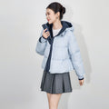Stylish Short Bread Style Jacket Thick Warm Cotton Winter Outerwear Black Korean Style Commute Straight Tube Long Sleeve Zipper