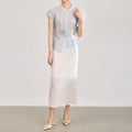 Women's New Fashion Suit Summer New Sleeveless Dress Stand-up Collar Short-sleeved Top