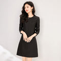 Women's Summer Dress Solid O Neck Half Sleeve Office Lady Party Dress Korean Style Short Dress Chic Vestidos