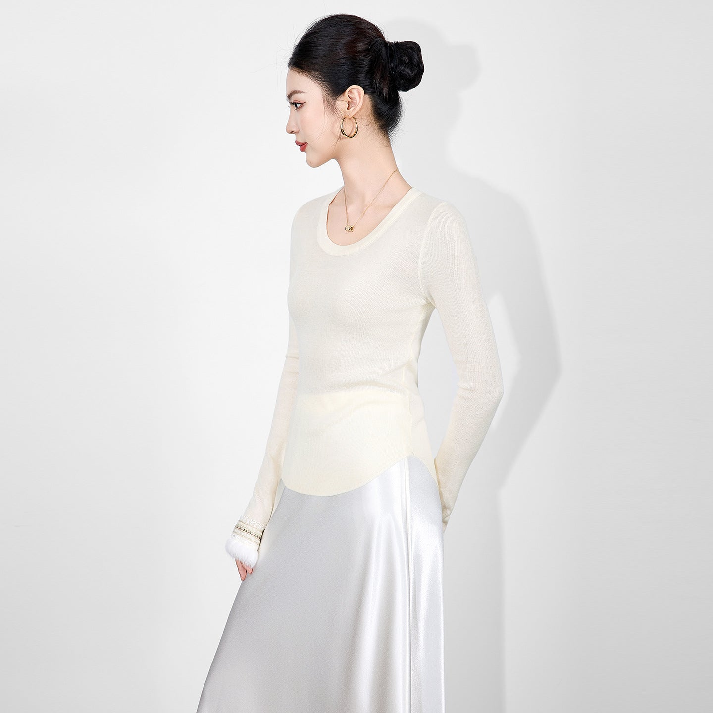 New Long Sleeve Knitted Sweater Women Pullovers Black O-Neck Knit Sweater Pullover Women Tops