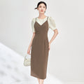 Spring Summer New Women's Dress Elegant Socialite Style Age-reducing Slimming Bodycon Skirt Five-minute Sleeves