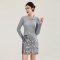 Soft Knitted Polo Neck Striped Sweater Women's Long Sleeve Slim Fit Base Shirt Top 2026 New Style Wool Blend Knitwear