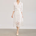 Summer Solid Gentle Temperament Lace High Waist Vacation Half Skirt Women 2026 New Sexy Split Versatile Temperament Hip-wrapped
