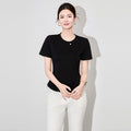 Spring Summer Ruffles Short Sleeve Women's T-shirts New Fashionable O-neck Bottom Korean Casual Slim Short Tops Female