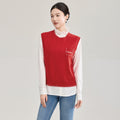 Women's Sweater Vest Knitwears Pullovers 100% Wool Sweaters Spring Fall Vintage Knit Clothing Tops