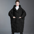 Winter Oversized Down Jacket Warm Quilted Down Coat Women New Over-the-knee Puffer Jacket Plus Size Trench Coat Black Thick Tops