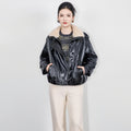 New Style White Duck down Short Jacket Women's Winter Coat Warm Retro Crack Leather Environmental Protection Hair Quilted Coat