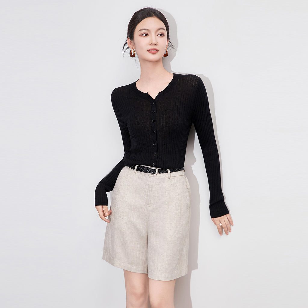 White Winter New Solid Cardigan Women's O-Neck Sweater Knitted Bottoming Shirt Korean Fashion Knitwear Cardigan Tops