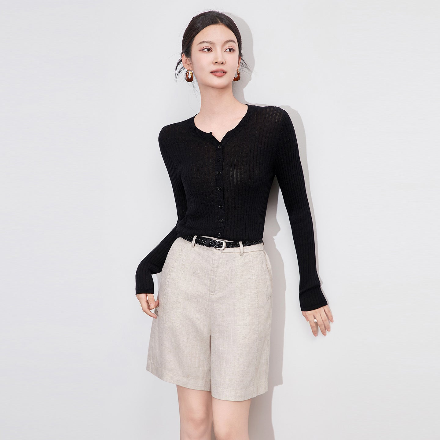 Winter New Solid Cardigan Women's O-Neck Sweater Knitted Bottoming Shirt Korean Fashion Knitwear Cardigan Tops