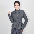 Women's Shirt Style Belted Thickened Woolen Tweed Quilted Coat Autumn Winter New Arrival Elegant Commute Fashion Outerwear