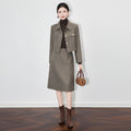 Thickened Casual Set New Spring Of The Season Half-length Skirt Two-piece Set Warm Cotton Added Fashionable Women's