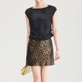 Women's Slimming Short Sleeve T-Shirt Floral Embroidery Inner Wear Casual Cotton Blend Fashionable Meat Concealing Top