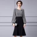 Versatile Young Mom Mid-Length Dress Elegant Atmosphere Covering Meat Dresses Formal Occasions All-Seasons Gowns