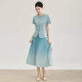 Elegant Blazer Women Fashion Office Short Sleeve 2 Piece Set Solid Button Down Mini New All Season Skirt Suits