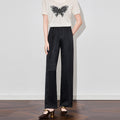 Women Casual Pants Summer New Wrinkled Flowing Satin New Chinese Style Wide Leg Pants