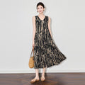 New Fashion Summber Casual O-Neck Women Dresses Women Clothing Print Women Sleeveless Plus Size