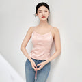 Elegant Women's Bubble Satin Embossed Vest Top Summer Outfit Base Layer Tank Top Breathable Comfortable Mid Stretch Elastic