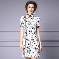 Elegant Vintage Embroidery Dress For Petite Women Summer New Arrival High Aesthetic Value National Style Dress