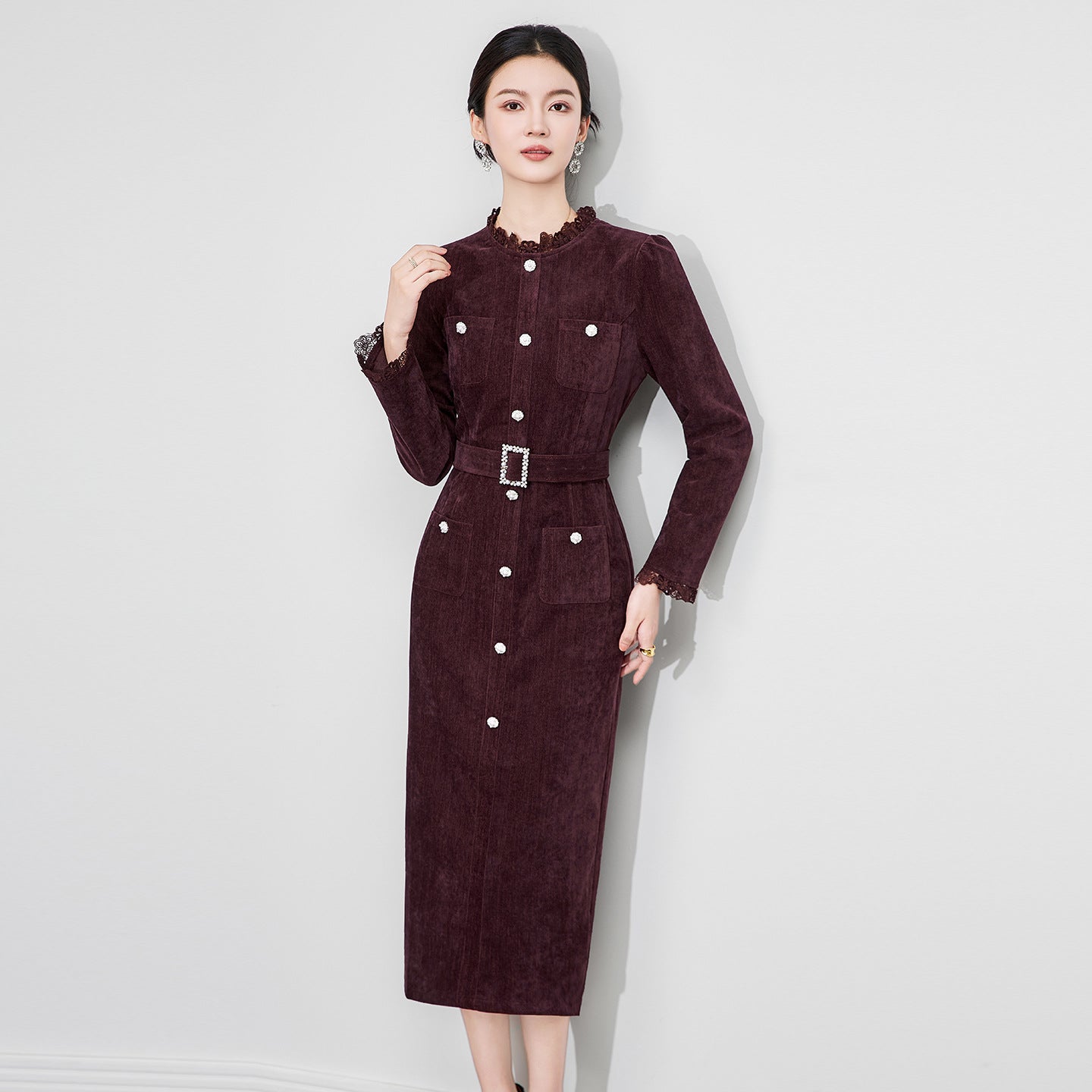 Elegant French Style Evening Gown Midi Dress Formal Occasion Luxury Quality Name Lady Small Fragrance Style Ball Dress